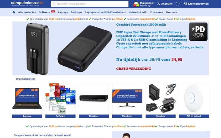 Screenshot of computerkeuze.nl