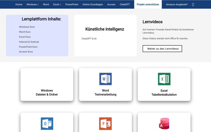 Screenshot of computerkurs.com
