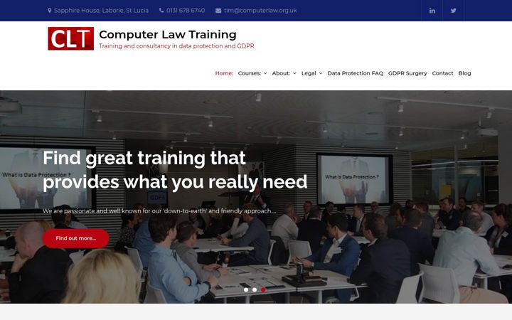 Screenshot of computerlaw.org.uk