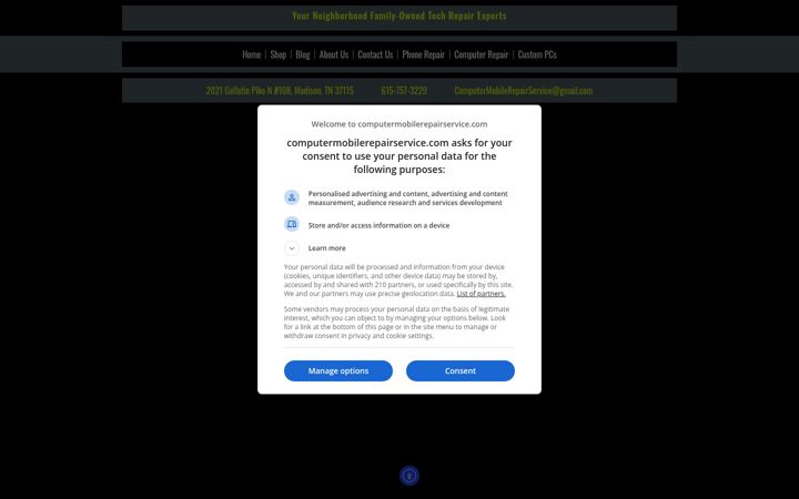 Screenshot of computermobilerepair109.com