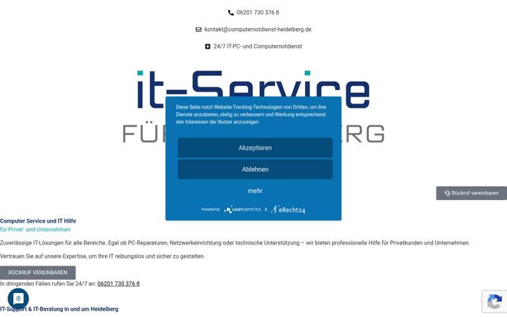 Screenshot of computernotdienst-heidelberg.de