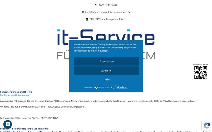 Screenshot of computernotdienst-mannheim.de