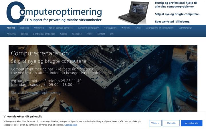 Screenshot of computeroptimering.dk