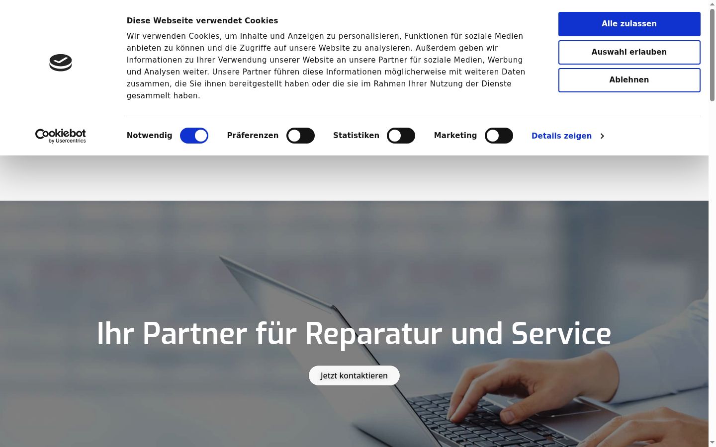 Screenshot van de toestemmingsbanner zoals getoond vóór enige interactie