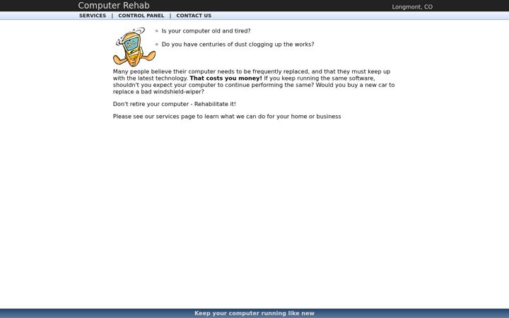 Screenshot of computerrehab.us
