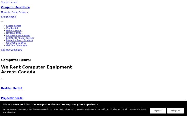 Screenshot of computerrentals.ca