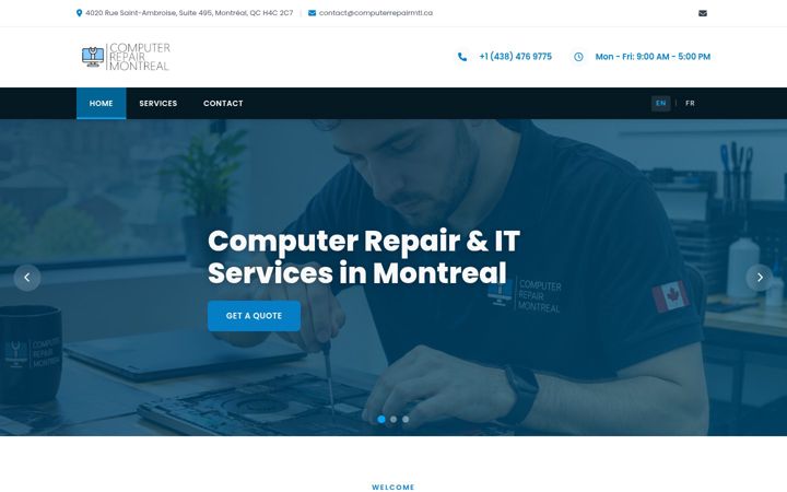 Screenshot of computerrepairmtl.ca