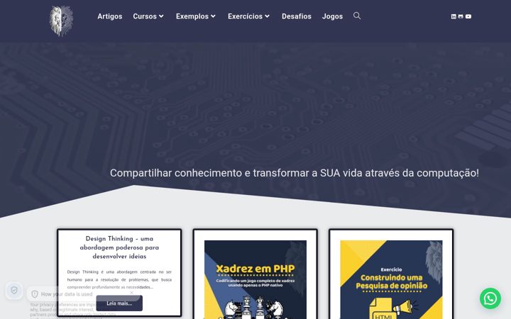 Screenshot ta' computersciencemaster.com.br