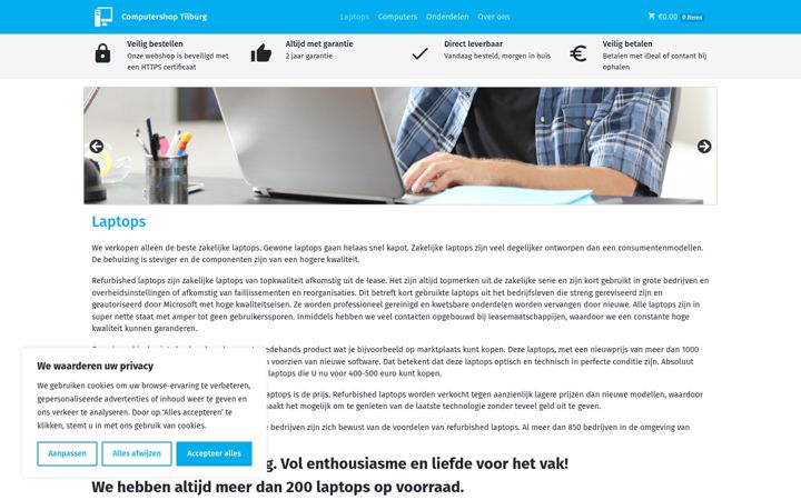 Screenshot of computershoptilburg.com