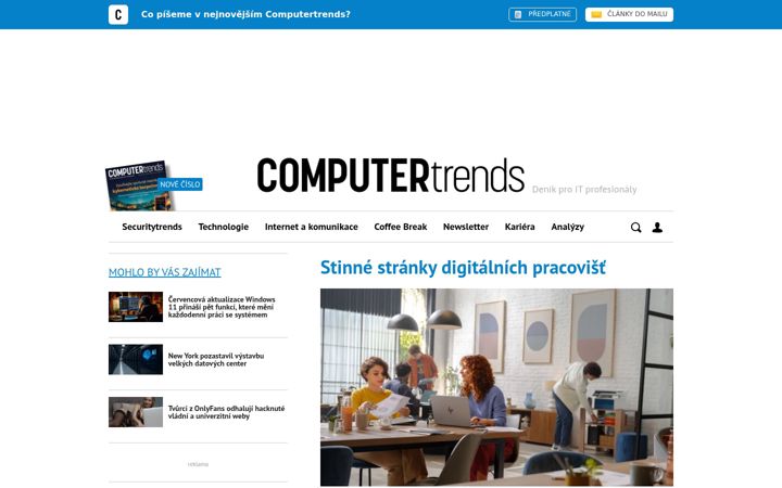 Screenshot van computertrends.cz