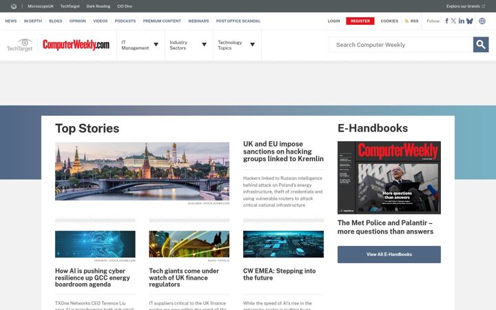 Screenshot ta' computerweekly.com