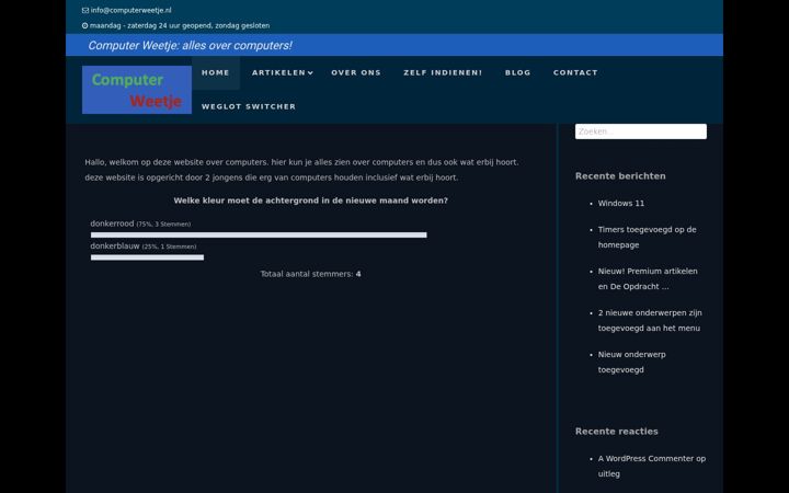 Screenshot ta' computerweetje.nl
