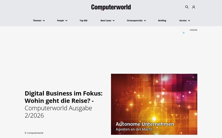 Screenshot of computerworld.ch