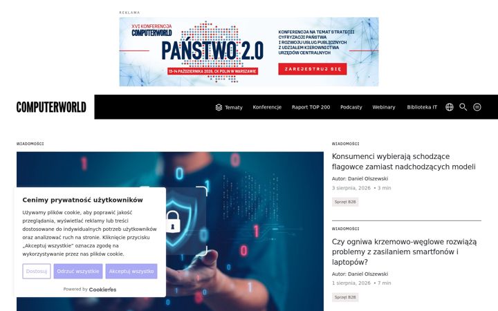 Snímek obrazovky computerworld.pl
