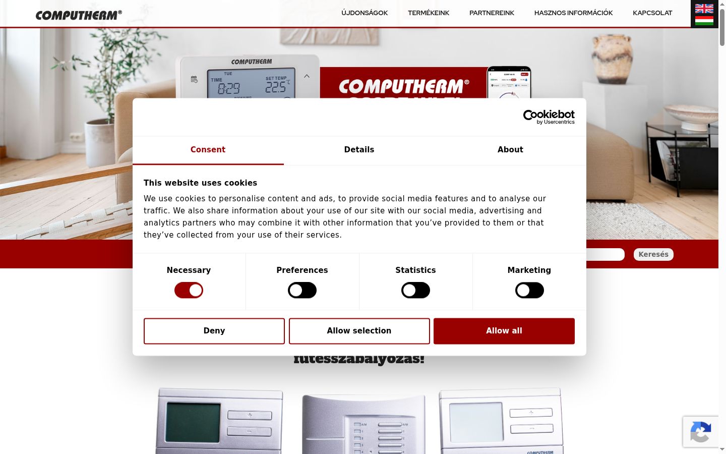 Capture d'écran de la bannière de consentement affichée avant toute interaction
