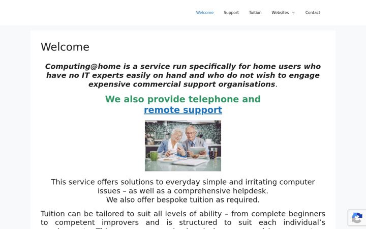 Screenshot of computing-at-home.co.uk