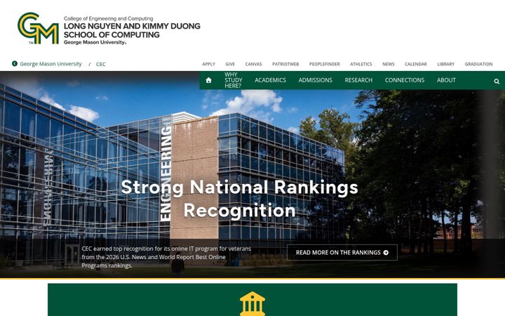 Screenshot von computing.gmu.edu