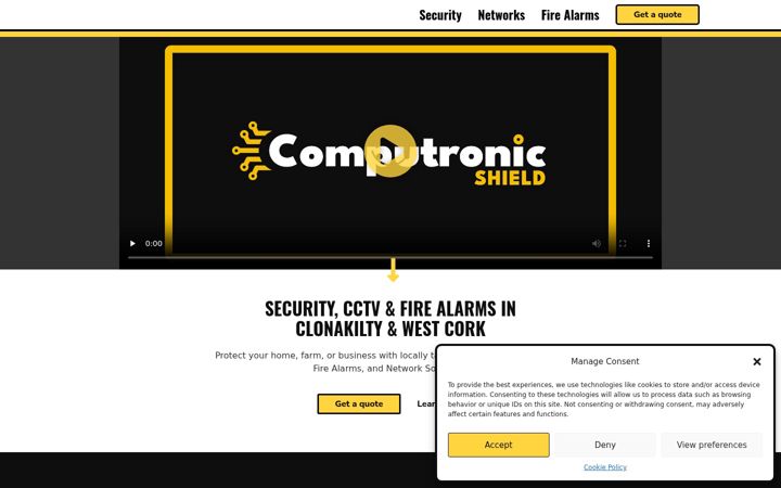 Screenshot di computronic-shield.ie