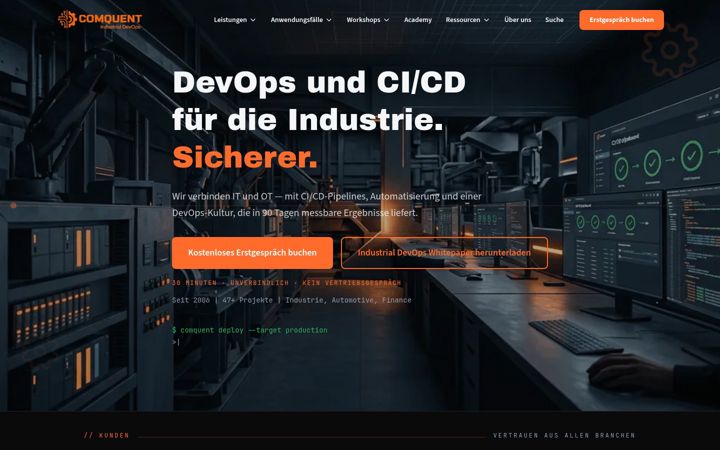 Screenshot of comquent.de