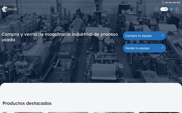 Screenshot of comquima.com