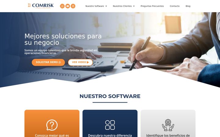 Screenshot ta' comrisk.net