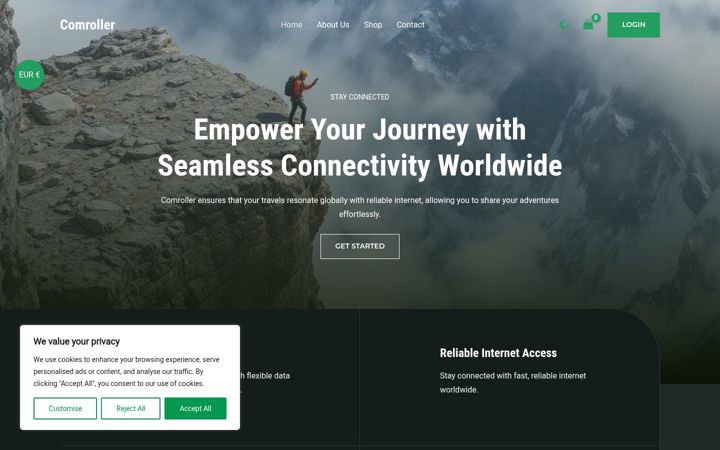 Screenshot of comroller.com