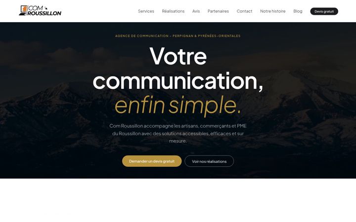 Screenshot of comroussillon.fr