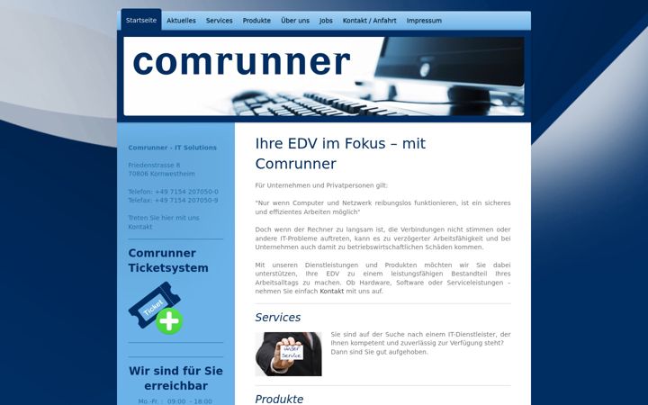 Screenshot of comrunner.info