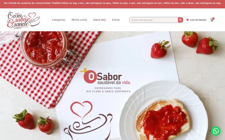 Screenshot di comsaboresaude.com.br