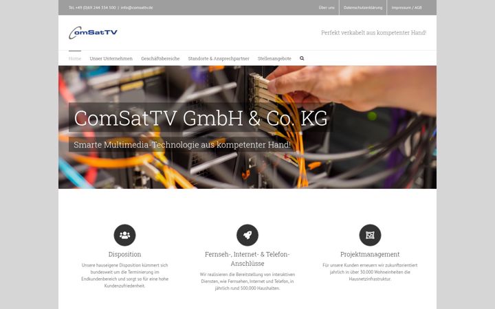 Skärmbild av comsattv.de