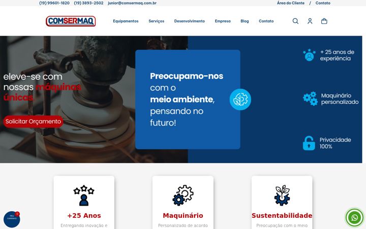 Screenshot di comsermaq.com.br