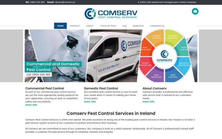 Screenshot di comserv.ie