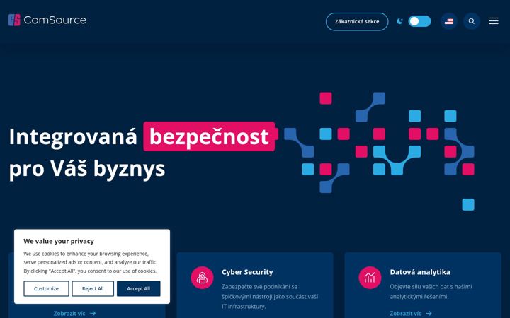 Screenshot van comsource.cz
