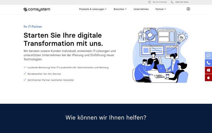 Screenshot of comsystem.de