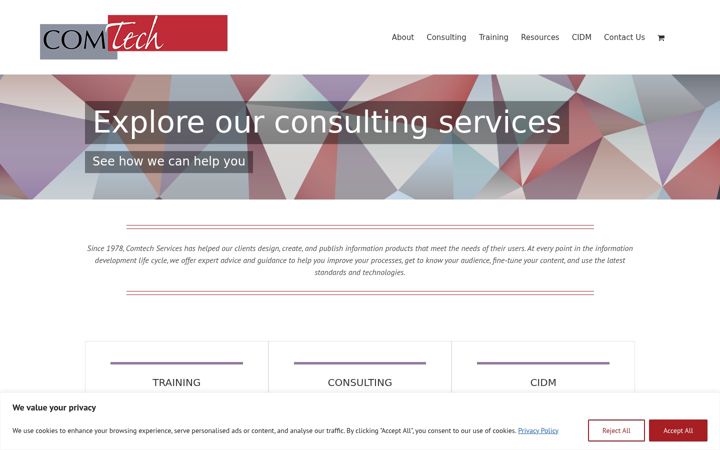 Screenshot of comtechservices.com