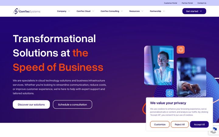 Screenshot ta' comtecsystems.net