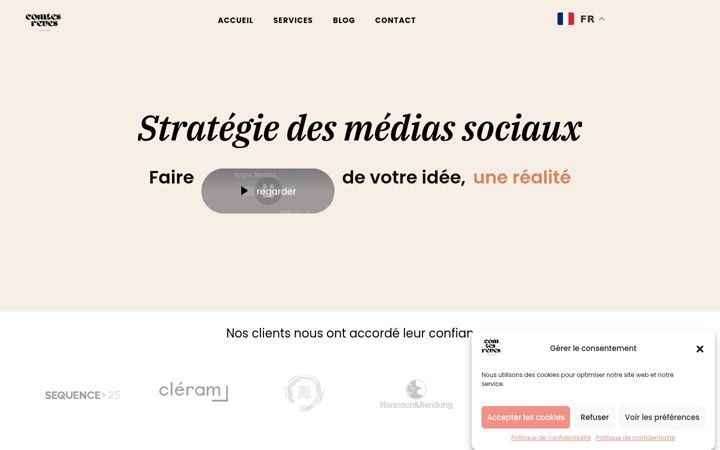 Screenshot of comtesreves.fr