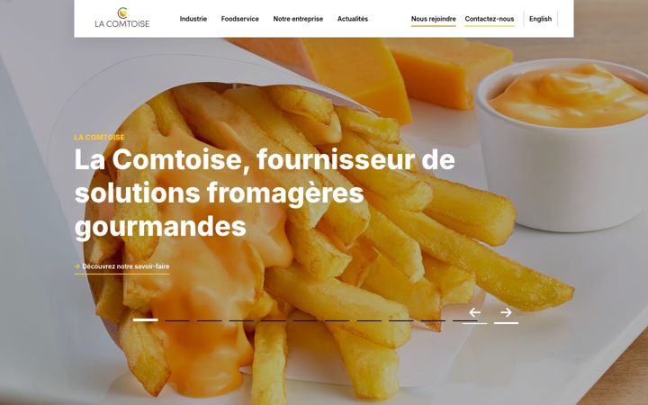 Screenshot ta' comtoisefromagere.fr