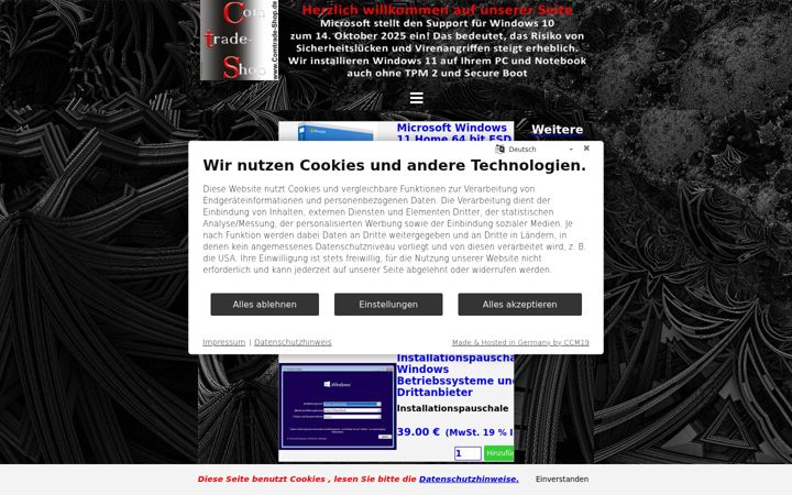 Screenshot of comtrade-shop.de