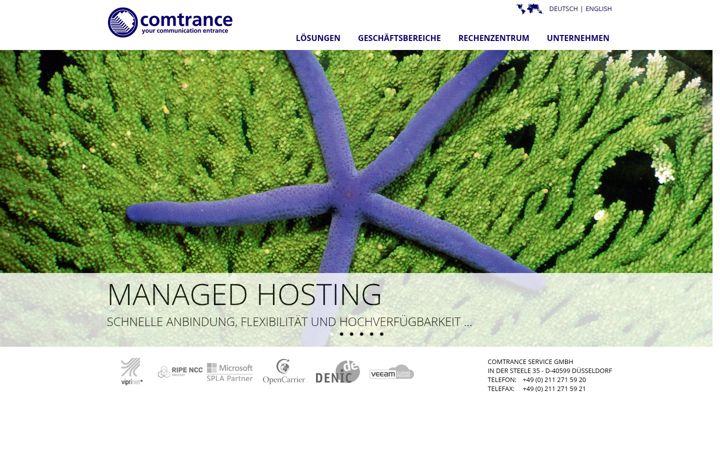 Screenshot of comtrance.net