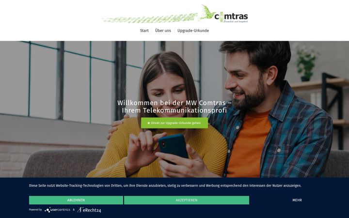 Screenshot of comtras.de