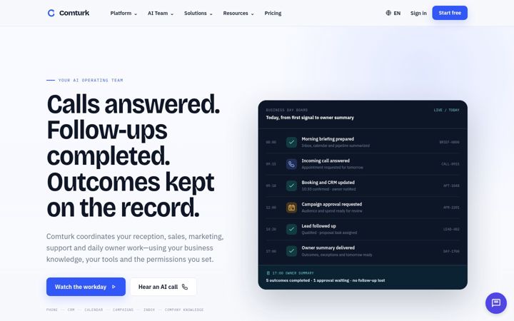 Screenshot of comturk.com