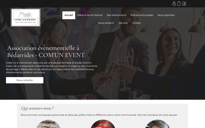 Screenshot ta' comun-event.fr
