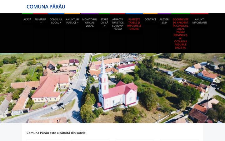 Screenshot van comuna-parau.ro