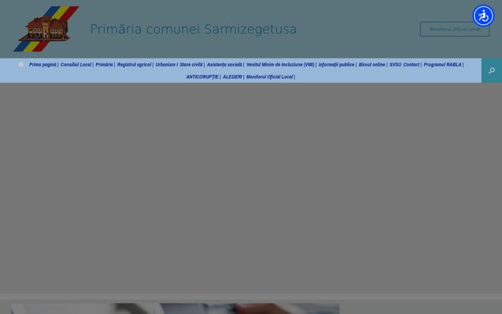 Screenshot van comuna-sarmizegetusa.ro