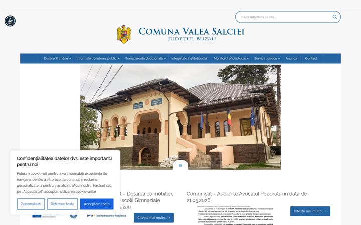 Screenshot van comuna-valeasalciei.ro