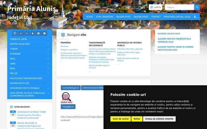 Screenshot van comunaalunis.ro