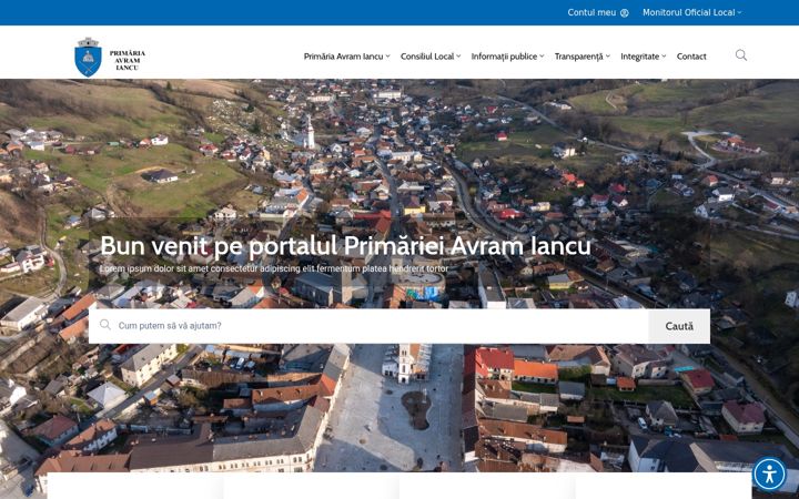 Screenshot van comunaavramiancu.ro