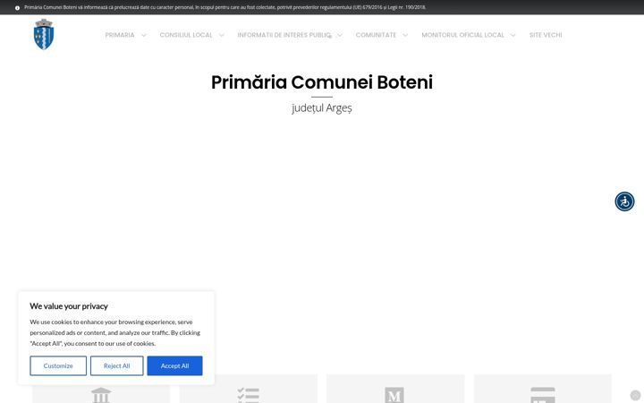 Screenshot van comunaboteni.ro