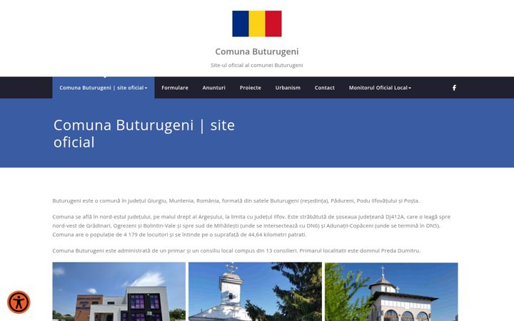 Screenshot van comunabuturugeni.ro